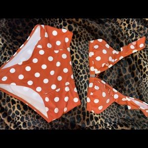 New High Waisted Polka Dot Bathing Suit